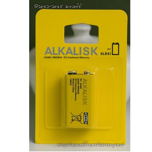 Battery Alkaline 9V-6LR61, 9V