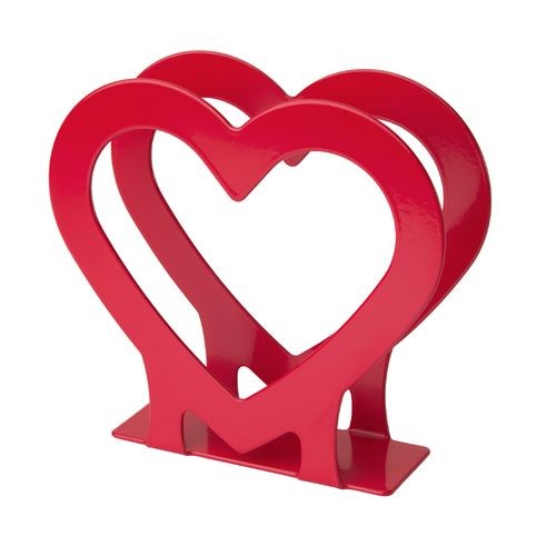 Napkin holder, HEART RED