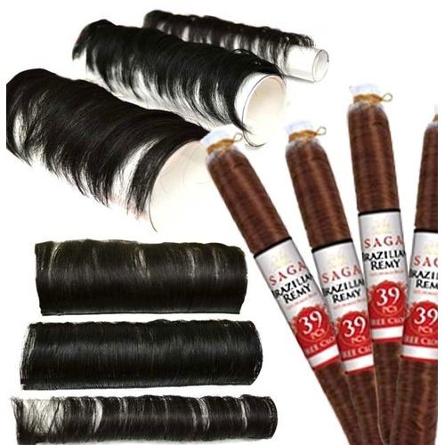 SAGA Brazilian Remy 100% Human Hair 39pcs