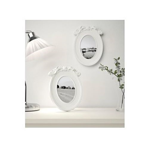 WHITE Oval photo frame